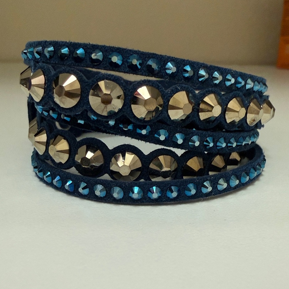 Swarovski Blue and Gold Crystal Bracelet